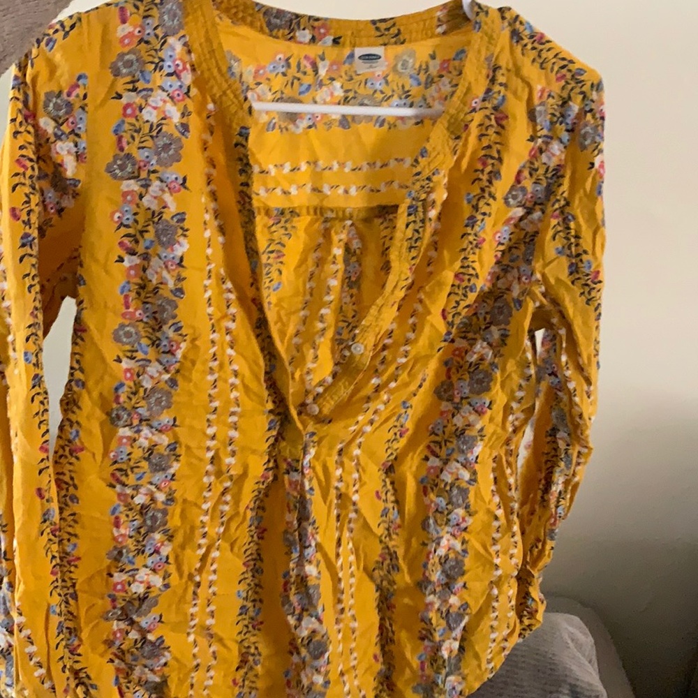 Yellow Floral Blouse